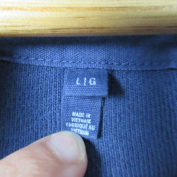 Aerie Knit Blazer Women L Blue Cotton Blend Pockets Casual Everyday Jacket 672 - Picture 4 of 12